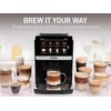 image:imageZulay Kitchen Magia Clasica Automatic Espresso Machine with BuiltIn Grinder Touch Panel Coffee Maker Steam Wand Milk Frother Adjustable Strength SelfCleaning Black amp Copper 13 x 177 x 94Polished Silver