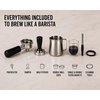 image:imageZulay Kitchen Magia Clasica Automatic Espresso Machine with BuiltIn Grinder Touch Panel Coffee Maker Steam Wand Milk Frother Adjustable Strength SelfCleaning Black amp Copper 13 x 177 x 94Black  Silver