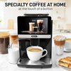 image:imageZulay Kitchen Magia Clasica Automatic Espresso Machine with BuiltIn Grinder Touch Panel Coffee Maker Steam Wand Milk Frother Adjustable Strength SelfCleaning Black amp Copper 13 x 177 x 94Polished Silver
