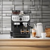 image:imageZulay Kitchen Magia Clasica Automatic Espresso Machine with BuiltIn Grinder Touch Panel Coffee Maker Steam Wand Milk Frother Adjustable Strength SelfCleaning Black amp Copper 13 x 177 x 94Black  Silver
