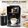 image:imageZulay Kitchen Magia Clasica Automatic Espresso Machine with BuiltIn Grinder Touch Panel Coffee Maker Steam Wand Milk Frother Adjustable Strength SelfCleaning Black amp Copper 13 x 177 x 94Black