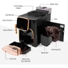 image:imageZulay Kitchen Magia Clasica Automatic Espresso Machine with BuiltIn Grinder Touch Panel Coffee Maker Steam Wand Milk Frother Adjustable Strength SelfCleaning Black amp Copper 13 x 177 x 94Black  Copper