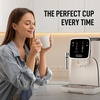 image:imageZulay Kitchen Magia Clasica Automatic Espresso Machine with BuiltIn Grinder Touch Panel Coffee Maker Steam Wand Milk Frother Adjustable Strength SelfCleaning Black amp Copper 13 x 177 x 94Cream  Silver