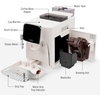 image:imageZulay Kitchen Magia Clasica Automatic Espresso Machine with BuiltIn Grinder Touch Panel Coffee Maker Steam Wand Milk Frother Adjustable Strength SelfCleaning Black amp Copper 13 x 177 x 94Cream  Silver