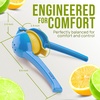 image:imageZulay Kitchen Metal 2in1 Lemon Squeezer  Sturdy Max Extraction Hand Juicer Lemon Squeezer Gets Every Last Drop  Easy to Clean Manual Citrus Juicer  EasyUse Lemon Juicer Squeezer  RedYellowBlue  Yellow