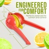 image:imageZulay Kitchen Metal 2in1 Lemon Squeezer  Sturdy Max Extraction Hand Juicer Lemon Squeezer Gets Every Last Drop  Easy to Clean Manual Citrus Juicer  EasyUse Lemon Juicer Squeezer  RedYellowBright Red and Yellow