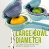 image:imageZulay Kitchen Metal 2in1 Lemon Squeezer  Sturdy Max Extraction Hand Juicer Lemon Squeezer Gets Every Last Drop  Easy to Clean Manual Citrus Juicer  EasyUse Lemon Juicer Squeezer  RedYellowLight Blue  Purple Slate