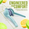 image:imageZulay Kitchen Metal 2in1 Lemon Squeezer  Sturdy Max Extraction Hand Juicer Lemon Squeezer Gets Every Last Drop  Easy to Clean Manual Citrus Juicer  EasyUse Lemon Juicer Squeezer  RedYellowLight Blue  Purple Slate