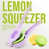 image:imageZulay Kitchen Metal 2in1 Lemon Squeezer  Sturdy Max Extraction Hand Juicer Lemon Squeezer Gets Every Last Drop  Easy to Clean Manual Citrus Juicer  EasyUse Lemon Juicer Squeezer  RedYellowLight Purple  Lime