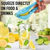 image:imageZulay Kitchen Metal 2in1 Lemon Squeezer  Sturdy Max Extraction Hand Juicer Lemon Squeezer Gets Every Last Drop  Easy to Clean Manual Citrus Juicer  EasyUse Lemon Juicer Squeezer  RedYellowCool Blue and Yellow