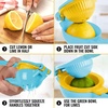 image:imageZulay Kitchen Metal 2in1 Lemon Squeezer  Sturdy Max Extraction Hand Juicer Lemon Squeezer Gets Every Last Drop  Easy to Clean Manual Citrus Juicer  EasyUse Lemon Juicer Squeezer  RedYellowCool Blue and Yellow
