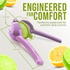 image:imageZulay Kitchen Metal 2in1 Lemon Squeezer  Sturdy Max Extraction Hand Juicer Lemon Squeezer Gets Every Last Drop  Easy to Clean Manual Citrus Juicer  EasyUse Lemon Juicer Squeezer  RedYellowLight Purple  Lime