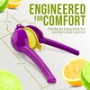 image:imageZulay Kitchen Metal 2in1 Lemon Squeezer  Sturdy Max Extraction Hand Juicer Lemon Squeezer Gets Every Last Drop  Easy to Clean Manual Citrus Juicer  EasyUse Lemon Juicer Squeezer  RedYellowPurple  Yellow