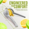 image:imageZulay Kitchen Metal 2in1 Lemon Squeezer  Sturdy Max Extraction Hand Juicer Lemon Squeezer Gets Every Last Drop  Easy to Clean Manual Citrus Juicer  EasyUse Lemon Juicer Squeezer  RedYellowGray  Yellow