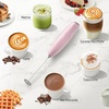 image:imageZulay Kitchen Powerful Milk Frother Wand  Handheld Stainless Steel  Battery Operated Drink Mixer for Coffee Lattes Cappuccino Matcha  Froth Mate Frother Gift  Absolute BlackCotton Candy