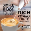 image:imageZulay Kitchen Powerful Milk Frother Wand  Handheld Stainless Steel  Battery Operated Drink Mixer for Coffee Lattes Cappuccino Matcha  Froth Mate Frother Gift  Midnight BlackGold  White