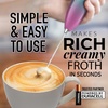 image:imageZulay Kitchen Powerful Milk Frother Wand  Handheld Stainless Steel  Battery Operated Drink Mixer for Coffee Lattes Cappuccino Matcha  Froth Mate Frother Gift  Absolute BlackFade Teal