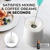image:imageZulay Kitchen Powerful Milk Frother Wand  Handheld Stainless Steel  Battery Operated Drink Mixer for Coffee Lattes Cappuccino Matcha  Froth Mate Frother Gift  Absolute BlackPacific Aqua