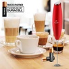 image:imageZulay Kitchen Powerful Milk Frother Wand  Handheld Stainless Steel  Battery Operated Drink Mixer for Coffee Lattes Cappuccino Matcha  Froth Mate Frother Gift  Absolute BlackFire Red