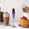 image:imageZulay Kitchen Powerful Milk Frother Wand  Handheld Stainless Steel  Battery Operated Drink Mixer for Coffee Lattes Cappuccino Matcha  Froth Mate Frother Gift  Absolute BlackPurple  Black