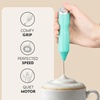 image:imageZulay Kitchen Powerful Milk Frother Wand  Handheld Stainless Steel  Battery Operated Drink Mixer for Coffee Lattes Cappuccino Matcha  Froth Mate Frother Gift  Midnight BlackDeep Aqua