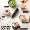 image:imageZulay Kitchen Powerful Milk Frother Wand  Handheld Stainless Steel  Battery Operated Drink Mixer for Coffee Lattes Cappuccino Matcha  Froth Mate Frother Gift  Absolute BlackAlpha Black