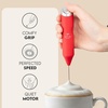 image:imageZulay Kitchen Powerful Milk Frother Wand  Handheld Stainless Steel  Battery Operated Drink Mixer for Coffee Lattes Cappuccino Matcha  Froth Mate Frother Gift  Absolute BlackCardinal Red