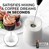 image:imageZulay Kitchen Powerful Milk Frother Wand  Handheld Stainless Steel  Battery Operated Drink Mixer for Coffee Lattes Cappuccino Matcha  Froth Mate Frother Gift  Midnight BlackFusion Black