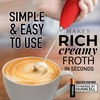 image:imageZulay Kitchen Powerful Milk Frother Wand  Handheld Stainless Steel  Battery Operated Drink Mixer for Coffee Lattes Cappuccino Matcha  Froth Mate Frother Gift  Midnight BlackFire Red