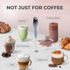 image:imageZulay Kitchen Powerful Milk Frother Wand  Handheld Stainless Steel  Battery Operated Drink Mixer for Coffee Lattes Cappuccino Matcha  Froth Mate Frother Gift  Absolute BlackStorm