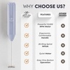 image:imageZulay Kitchen Powerful Milk Frother Wand  Handheld Stainless Steel  Battery Operated Drink Mixer for Coffee Lattes Cappuccino Matcha  Froth Mate Frother Gift  Midnight BlackSky Periwinkle