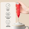 image:imageZulay Kitchen Powerful Milk Frother Wand  Handheld Stainless Steel  Battery Operated Drink Mixer for Coffee Lattes Cappuccino Matcha  Froth Mate Frother Gift  Midnight BlackCardinal Red