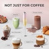 image:imageZulay Kitchen Powerful Milk Frother Wand  Handheld Stainless Steel  Battery Operated Drink Mixer for Coffee Lattes Cappuccino Matcha  Froth Mate Frother Gift  Absolute BlackEmber Sunrise