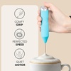 image:imageZulay Kitchen Powerful Milk Frother Wand  Handheld Stainless Steel  Battery Operated Drink Mixer for Coffee Lattes Cappuccino Matcha  Froth Mate Frother Gift  Midnight BlackBlue Teal