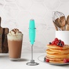 image:imageZulay Kitchen Powerful Milk Frother Wand  Handheld Stainless Steel  Battery Operated Drink Mixer for Coffee Lattes Cappuccino Matcha  Froth Mate Frother Gift  Absolute BlackPristine Teal