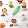 image:imageZulay Kitchen Powerful Milk Frother Wand  Handheld Stainless Steel  Battery Operated Drink Mixer for Coffee Lattes Cappuccino Matcha  Froth Mate Frother Gift  Absolute BlackMetallic Blue