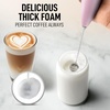 image:imageZulay Kitchen Powerful Milk Frother Wand  Handheld Stainless Steel  Battery Operated Drink Mixer for Coffee Lattes Cappuccino Matcha  Froth Mate Frother Gift  Absolute BlackMagnetic Pink