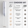image:imageZulay Kitchen Powerful Milk Frother Wand  Handheld Stainless Steel  Battery Operated Drink Mixer for Coffee Lattes Cappuccino Matcha  Froth Mate Frother Gift  Absolute BlackSilver