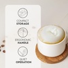 image:imageZulay Kitchen Powerful Milk Frother Wand  Handheld Stainless Steel  Battery Operated Drink Mixer for Coffee Lattes Cappuccino Matcha  Froth Mate Frother Gift  Absolute BlackPeach Rose Gold