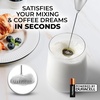 image:imageZulay Kitchen Powerful Milk Frother Wand  Handheld Stainless Steel  Battery Operated Drink Mixer for Coffee Lattes Cappuccino Matcha  Froth Mate Frother Gift  Midnight BlackBeta Silver