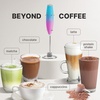image:imageZulay Kitchen Powerful Milk Frother Wand  Handheld Stainless Steel  Battery Operated Drink Mixer for Coffee Lattes Cappuccino Matcha  Froth Mate Frother Gift  Midnight BlackTeal Pink Fade