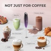 image:imageZulay Kitchen Powerful Milk Frother Wand  Handheld Stainless Steel  Battery Operated Drink Mixer for Coffee Lattes Cappuccino Matcha  Froth Mate Frother Gift  Absolute BlackMystic Galaxy