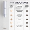 image:imageZulay Kitchen Powerful Milk Frother Wand  Handheld Stainless Steel  Battery Operated Drink Mixer for Coffee Lattes Cappuccino Matcha  Froth Mate Frother Gift  Midnight BlackClear Silver