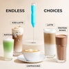 image:imageZulay Kitchen Powerful Milk Frother Wand  Handheld Stainless Steel  Battery Operated Drink Mixer for Coffee Lattes Cappuccino Matcha  Froth Mate Frother Gift  Midnight BlackBlue Teal
