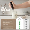 image:imageZulay Kitchen Powerful Milk Frother Wand  Handheld Stainless Steel  Battery Operated Drink Mixer for Coffee Lattes Cappuccino Matcha  Froth Mate Frother Gift  Absolute BlackAlpha Black