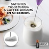 image:imageZulay Kitchen Powerful Milk Frother Wand  Handheld Stainless Steel  Battery Operated Drink Mixer for Coffee Lattes Cappuccino Matcha  Froth Mate Frother Gift  Midnight BlackMystic Galaxy