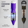 image:imageZulay Kitchen Powerful Milk Frother Wand  Handheld Stainless Steel  Battery Operated Drink Mixer for Coffee Lattes Cappuccino Matcha  Froth Mate Frother Gift  Midnight BlackBasic Purple