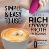 image:imageZulay Kitchen Powerful Milk Frother Wand  Handheld Stainless Steel  Battery Operated Drink Mixer for Coffee Lattes Cappuccino Matcha  Froth Mate Frother Gift  Absolute BlackHot Pink