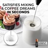 image:imageZulay Kitchen Powerful Milk Frother Wand  Handheld Stainless Steel  Battery Operated Drink Mixer for Coffee Lattes Cappuccino Matcha  Froth Mate Frother Gift  Absolute BlackFusion Black