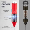 image:imageZulay Kitchen Powerful Milk Frother Wand  Handheld Stainless Steel  Battery Operated Drink Mixer for Coffee Lattes Cappuccino Matcha  Froth Mate Frother Gift  Midnight BlackCardinal Red